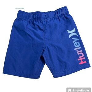Hurley Blue Logo Swim Trunks with Mesh Liner NWOT